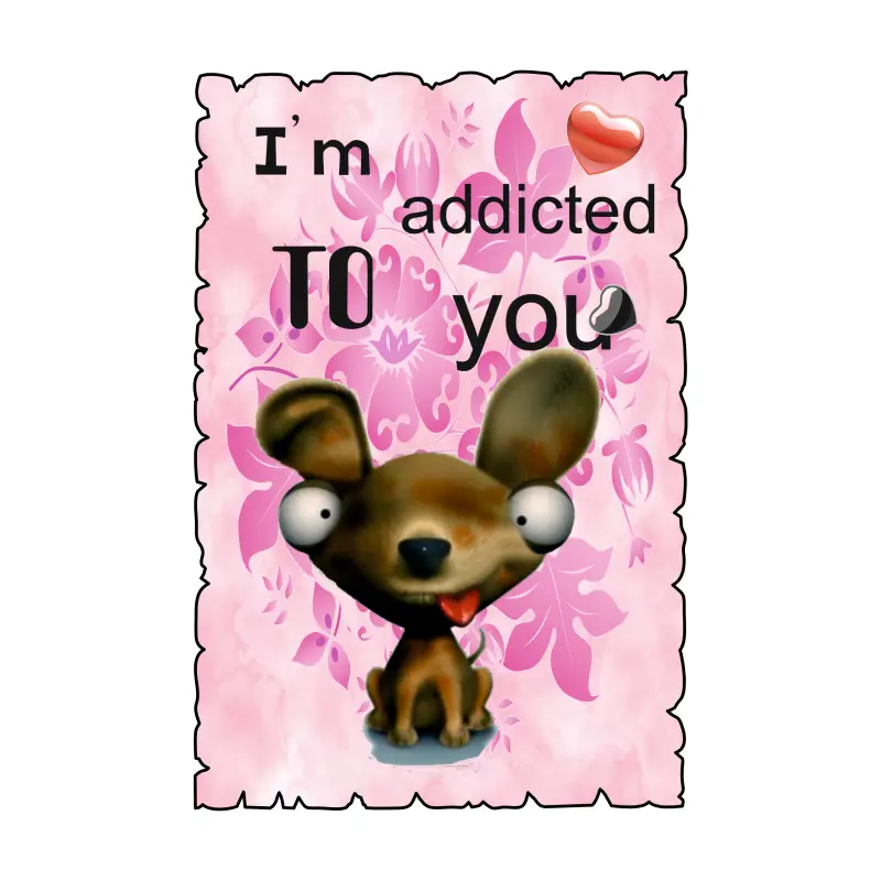 Mgs084-magnet frigider-i m addicted to you..